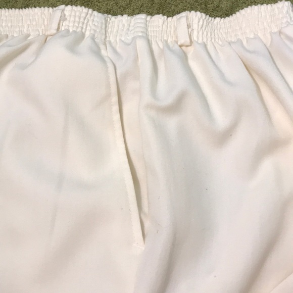 Jamie White cream pants, elastic waist - Picture 2 of 5